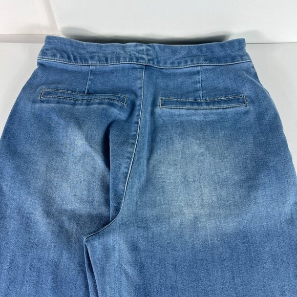 Oat New York Jeans Women's 30x29* High Rise Wide Leg Blue Faded Denim Tag 30 - Picture 9 of 16